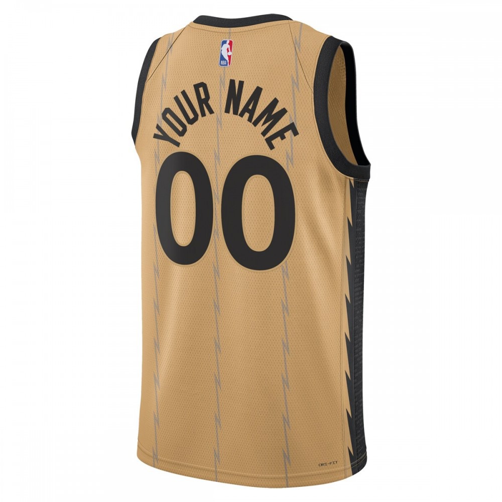 Toronto Raptors Nike Unisex 23/24 Custom Swingman Jersey - Gold - City Edition-League Wear Hub
