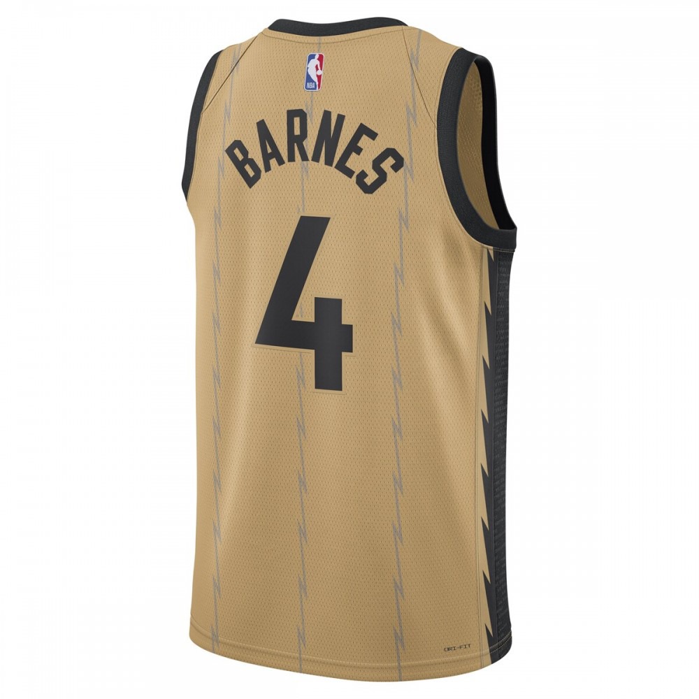 Scottie Barnes Toronto Raptors Nike Unisex 23/24 Swingman Jersey - Gold - City Edition-League Wear Hub