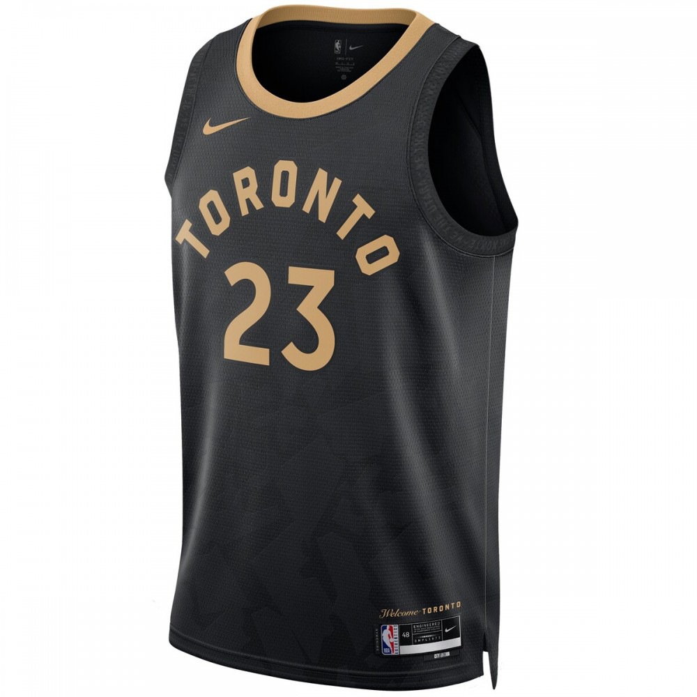 Fred VanVleet Toronto Raptors Nike Unisex 22/23 Swingman Jersey - City Edition - Black-League Wear Hub