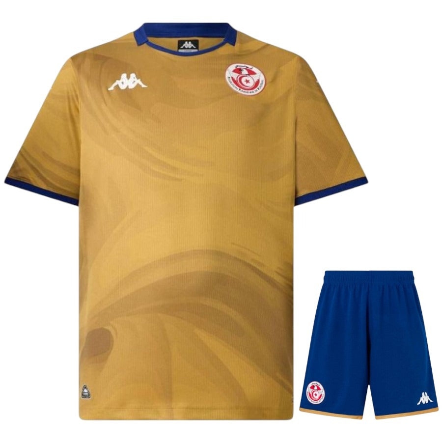 Tunisia Third Kit Gold Kids 25/26-League Wear Hub