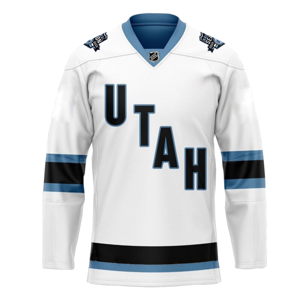 Utah Hockey Club 2024 Away Blank Jersey - White-League Wear Hub