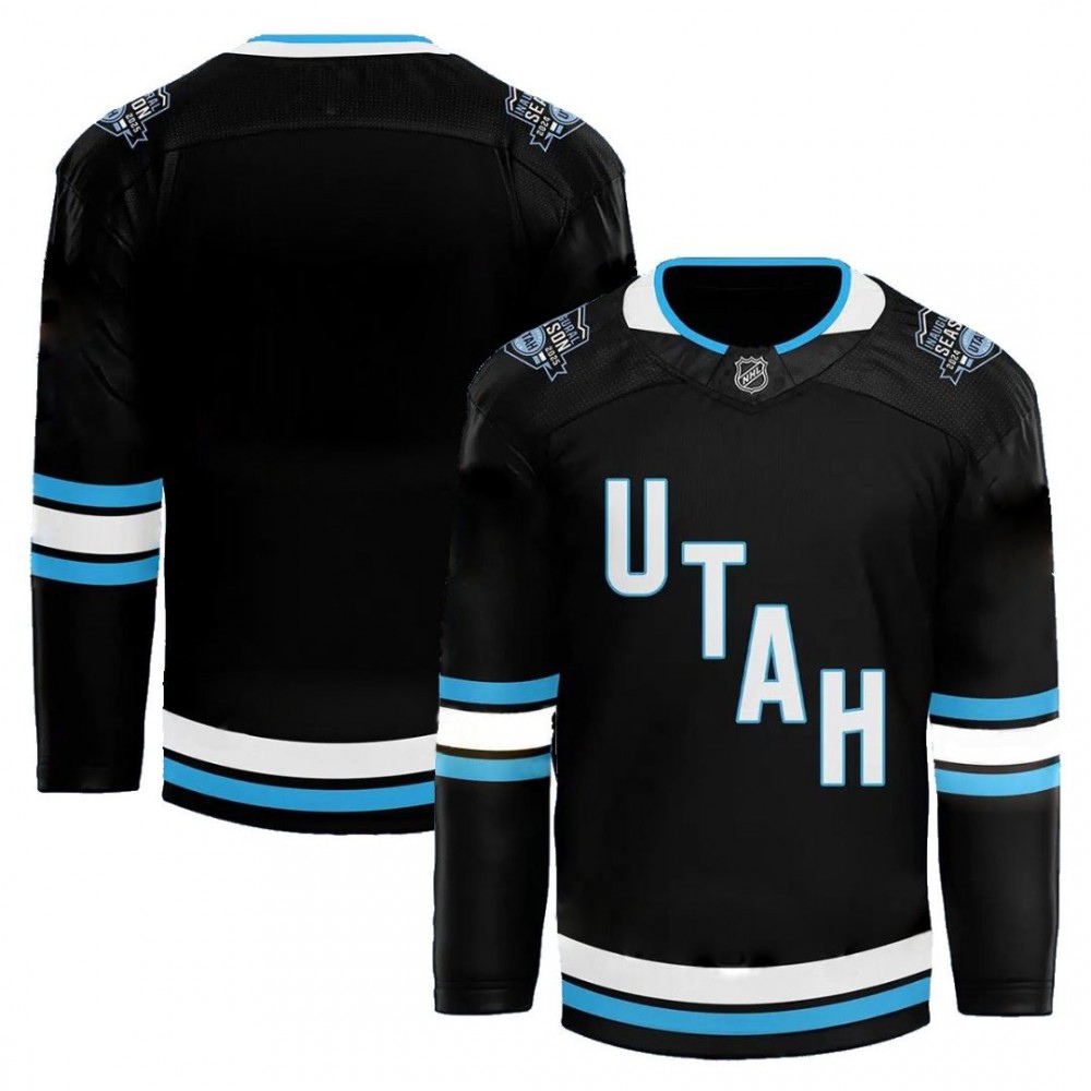 Utah Hockey Club 2024 Home Blank Jersey - Black-League Wear Hub