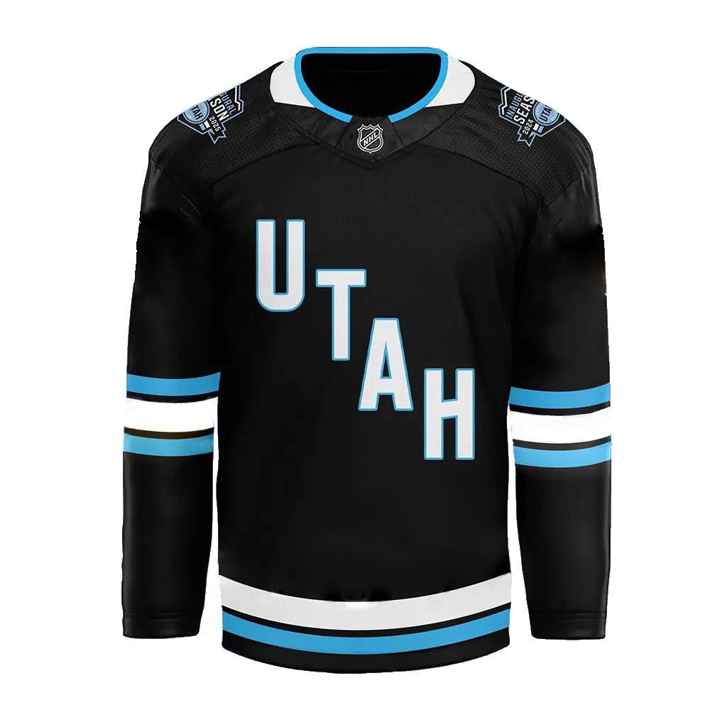 Utah Hockey Club 2024 Home Blank Jersey - Black-League Wear Hub