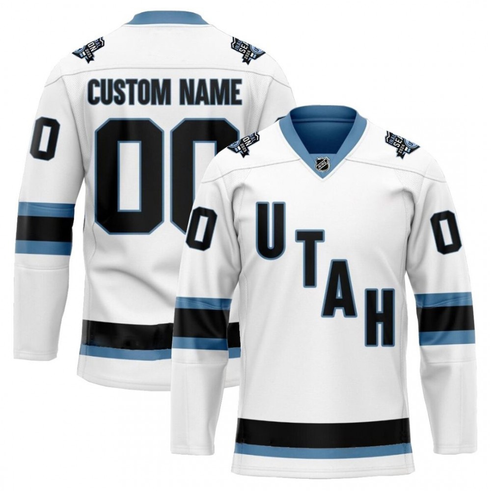Utah Hockey Club 2024 Away Custom Jersey - White-League Wear Hub