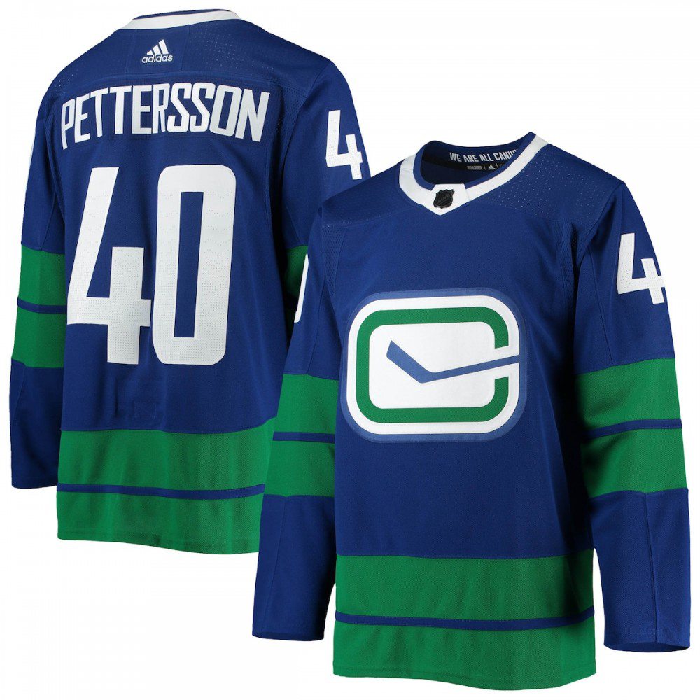 Elias Pettersson Vancouver Canucks adidas 20/21 Authentic Alternate Player Jersey - Blue-League Wear Hub