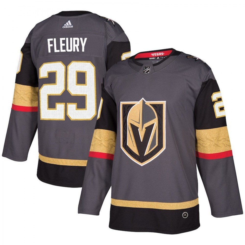 Men's Vegas Golden Knights Marc-André Fleury #29 Adidas Gray Authentic Player Jersey-League Wear Hub