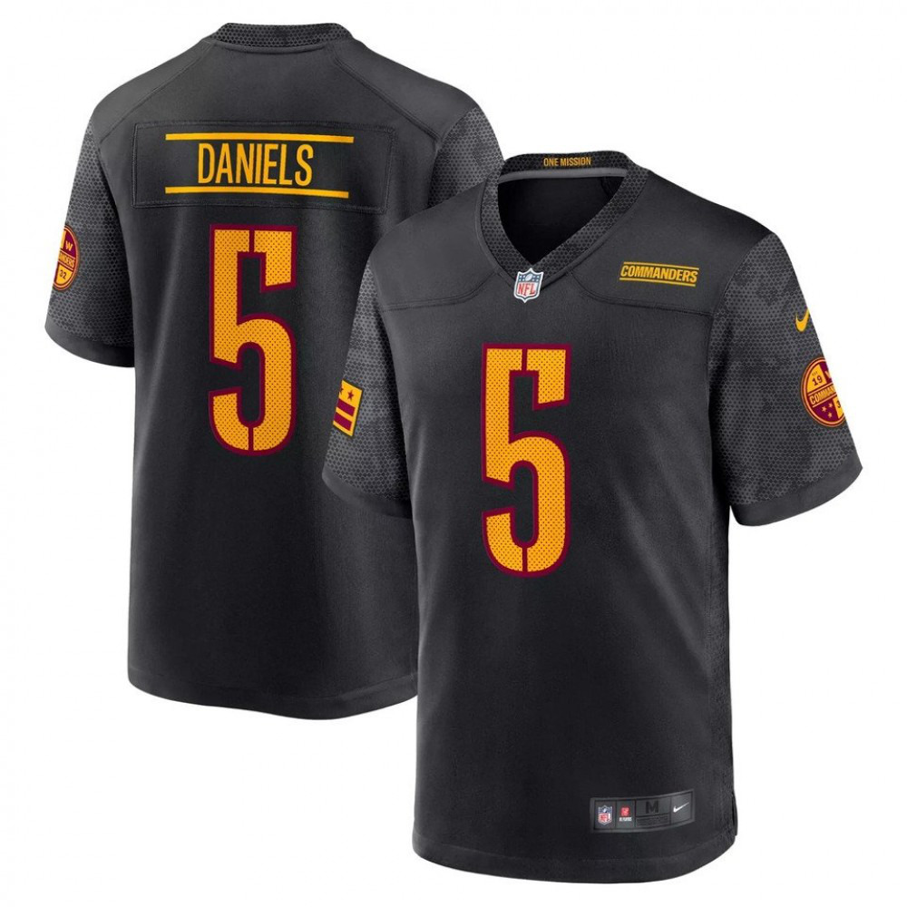 Jayden Daniels Black Washington Commanders Nike Alternate Game Player Jersey-League Wear Hub