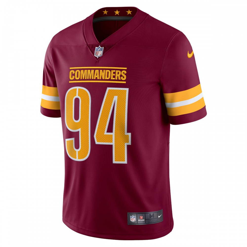 Da'Ron Payne Washington Commanders Nike Vapor Limited Jersey - Burgundy-League Wear Hub