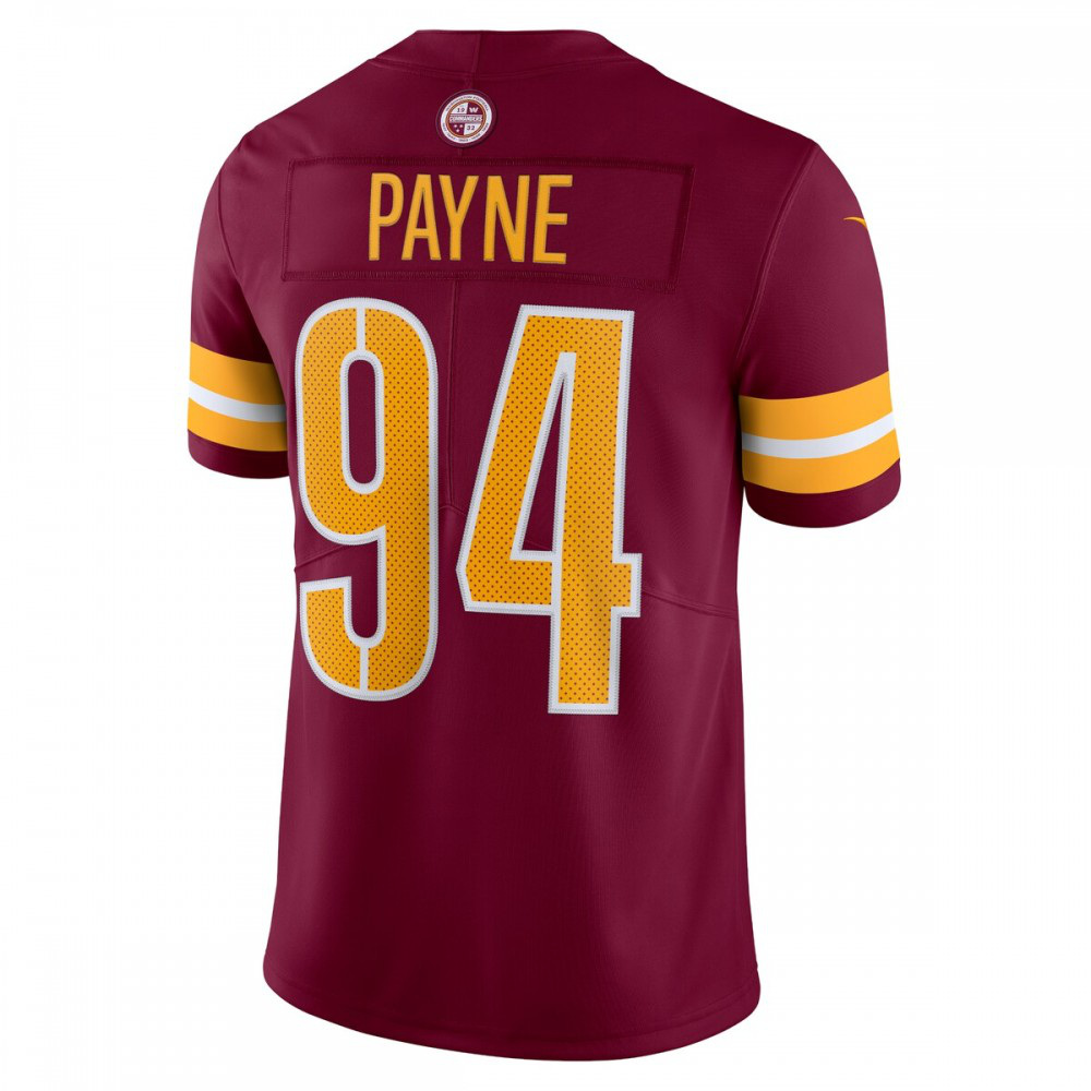 Da'Ron Payne Washington Commanders Nike Vapor Limited Jersey - Burgundy-League Wear Hub