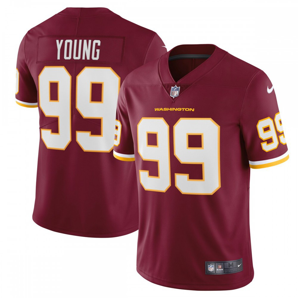 Chase Young Washington Football Team Nike Vapor Limited Jersey - Burgundy-League Wear Hub