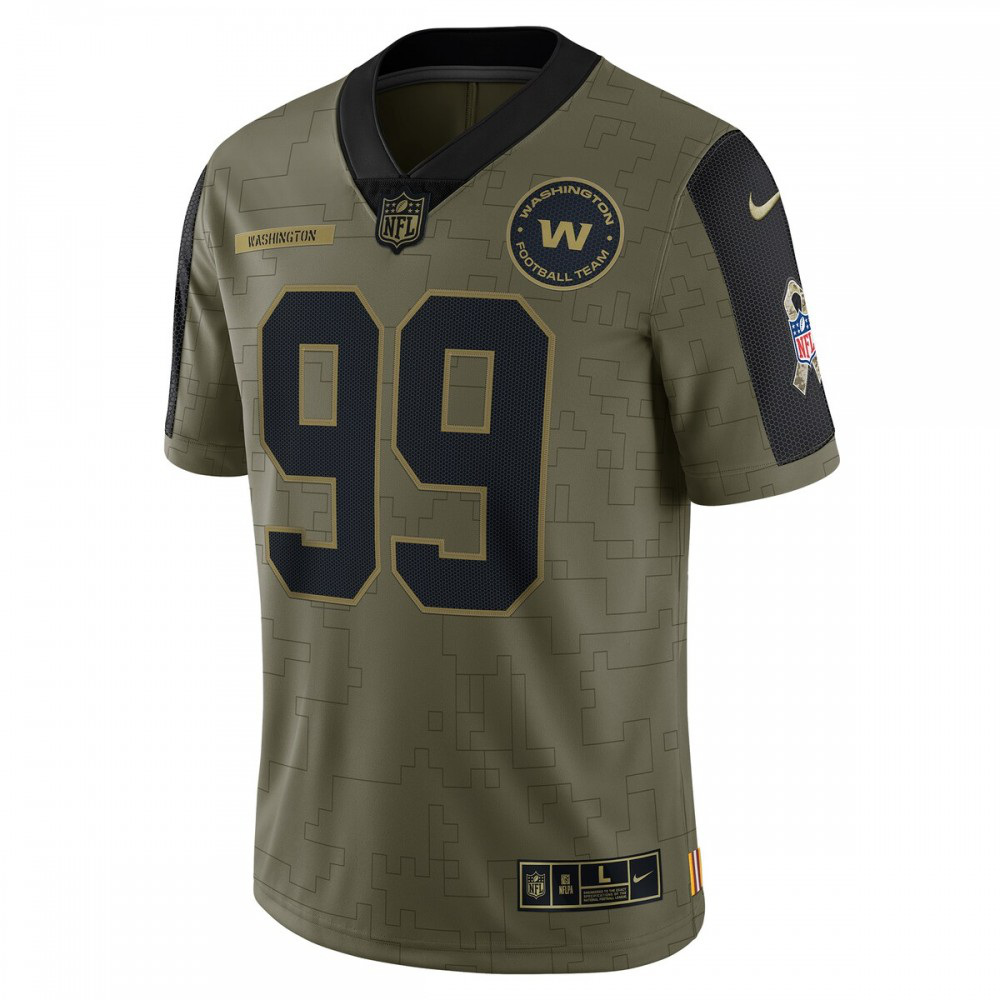 Chase Young Washington Football Team Nike 2021 Salute To Service Limited Player Jersey - Olive-League Wear Hub