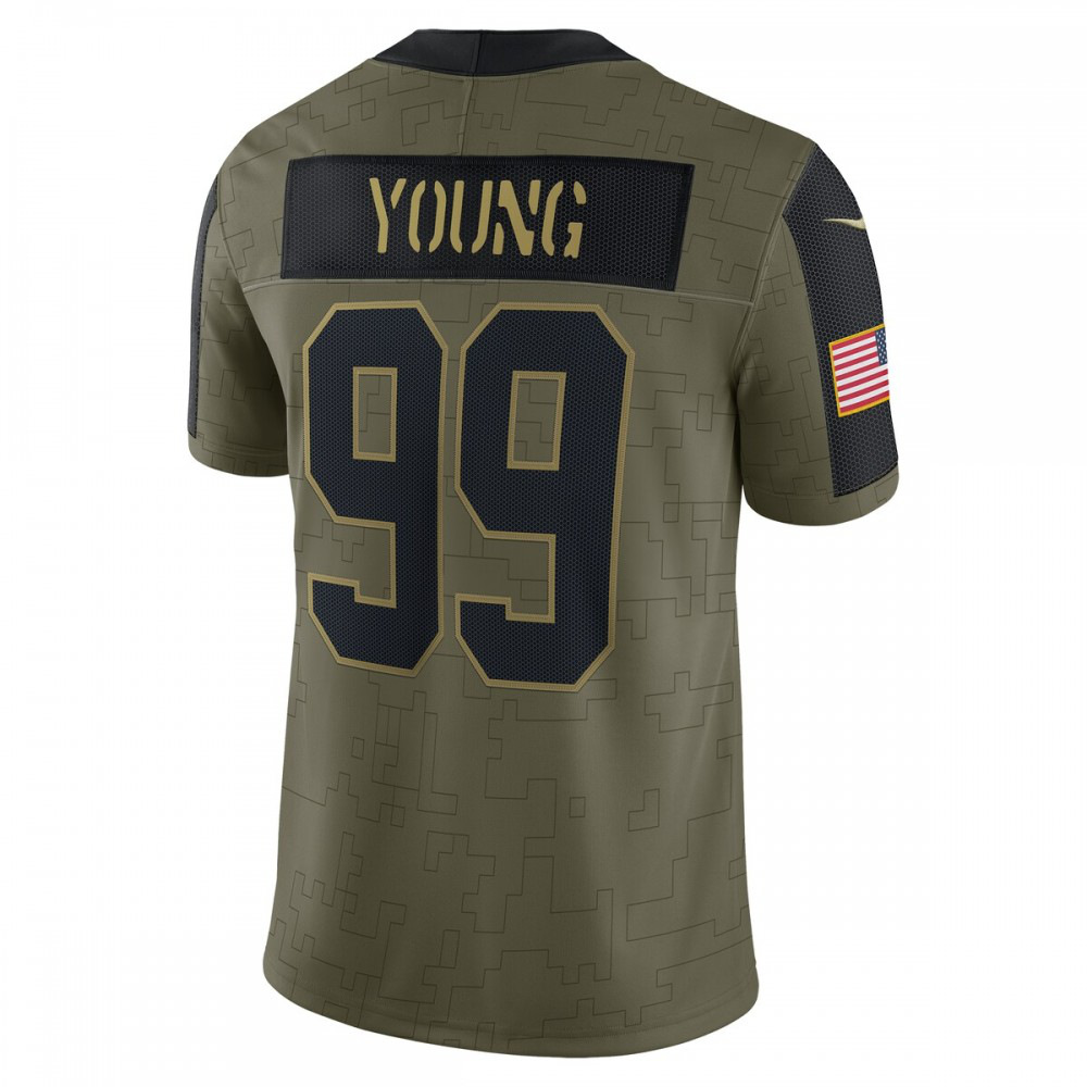 Chase Young Washington Football Team Nike 2021 Salute To Service Limited Player Jersey - Olive-League Wear Hub