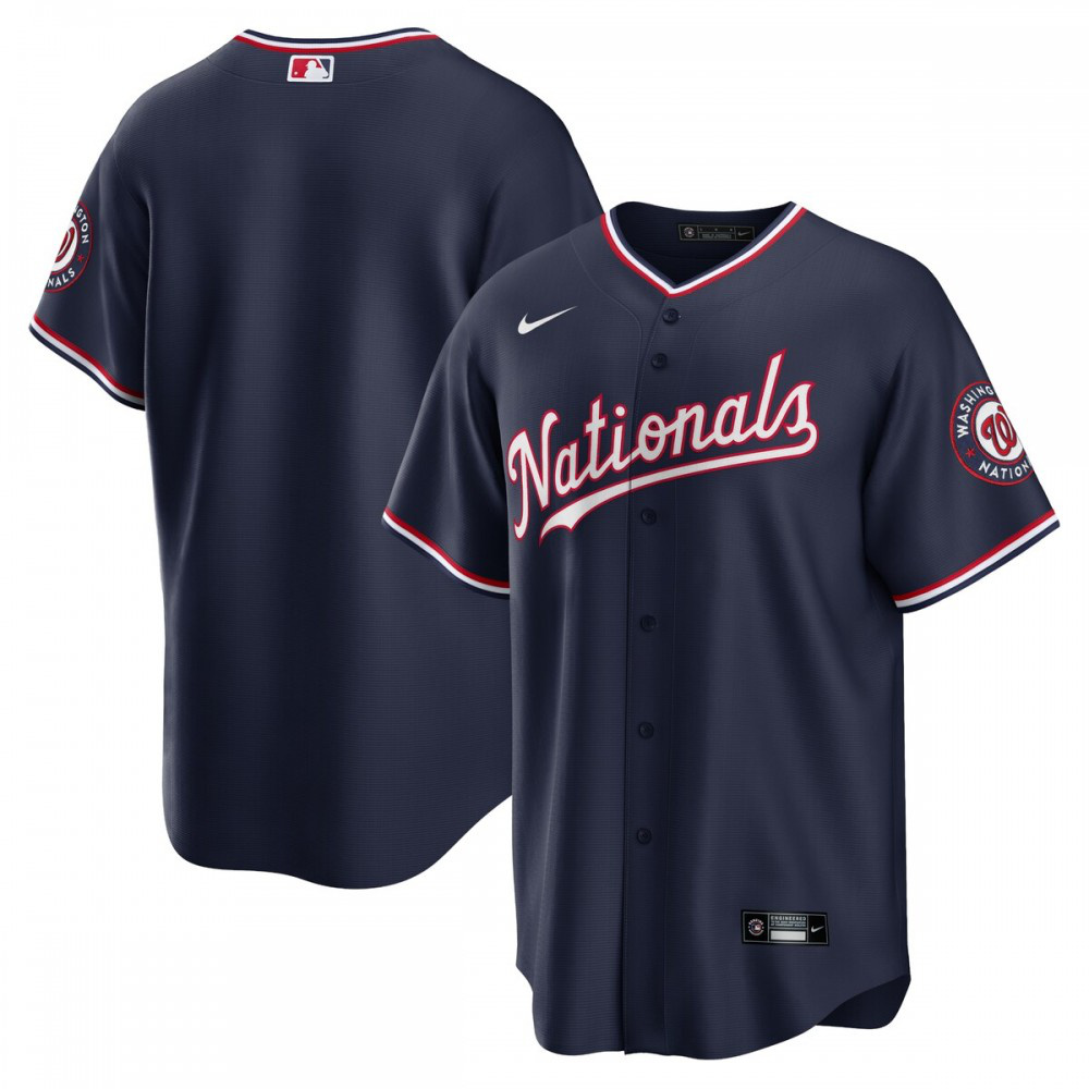 Washington Nationals Nike Alternate Replica Team Jersey - Navy-League Wear Hub