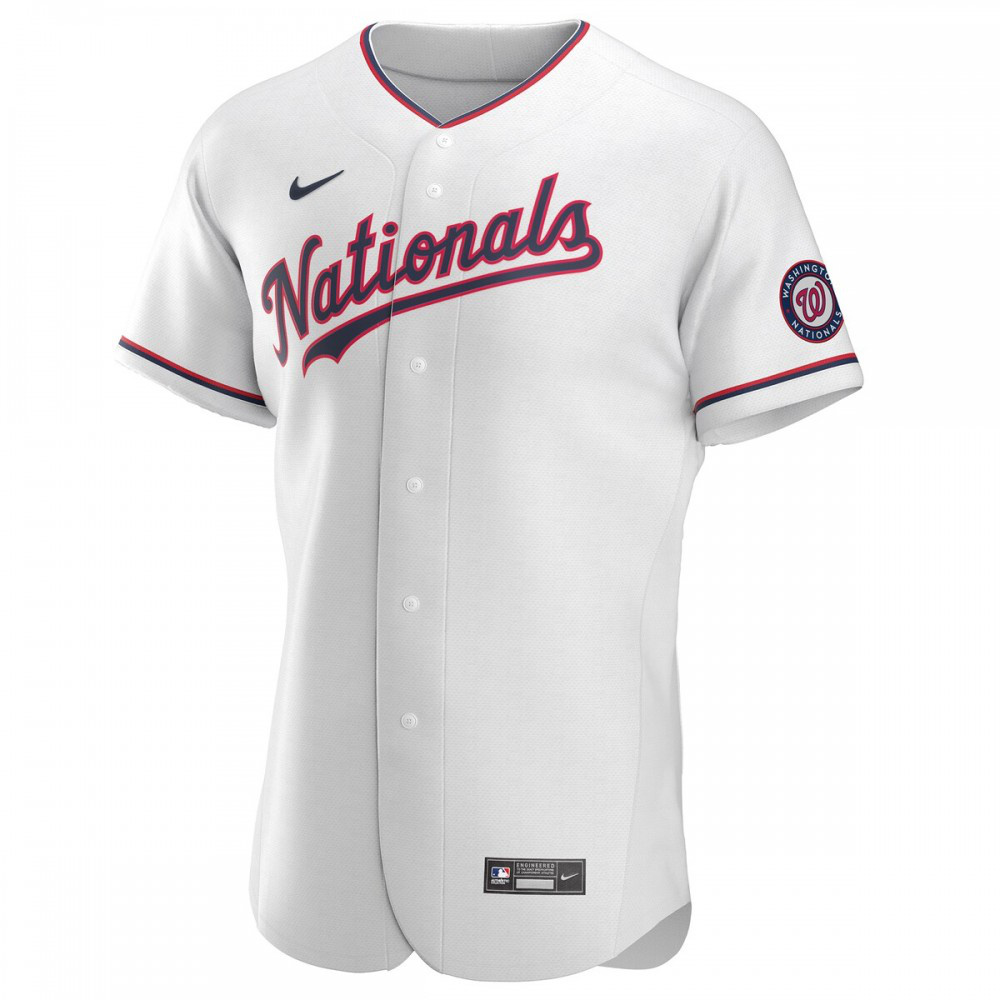Washington Nationals Nike Alternate Authentic Team Jersey - White-League Wear Hub