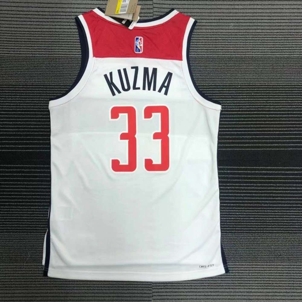 Men's Washington Wizards Kyle Kuzma #33 Nike White 21/22 Swingman NBA Jersey - Association Edition-League Wear Hub