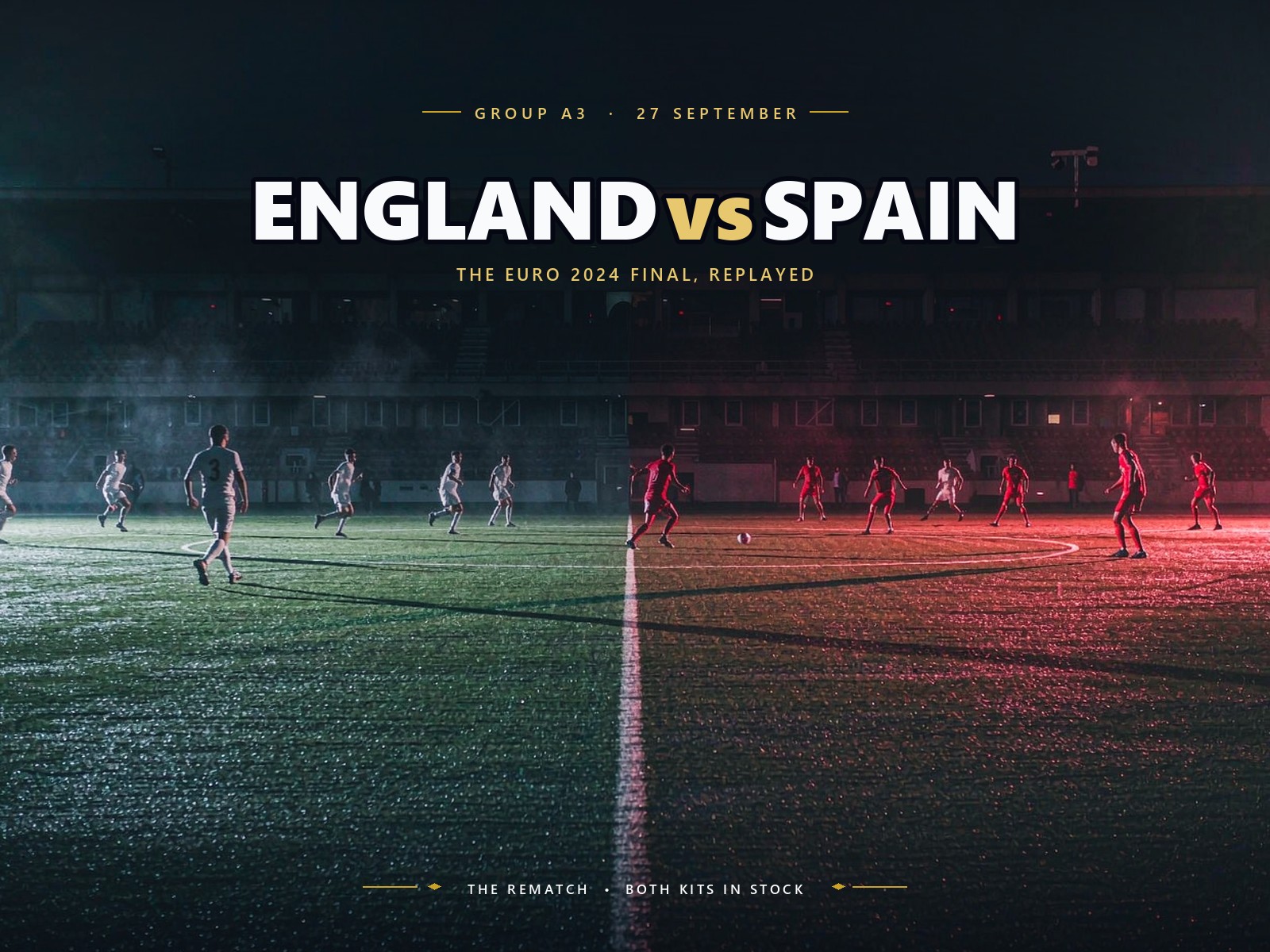 England and Spain national team jerseys ahead of the UEFA Nations League Group A3 rematch