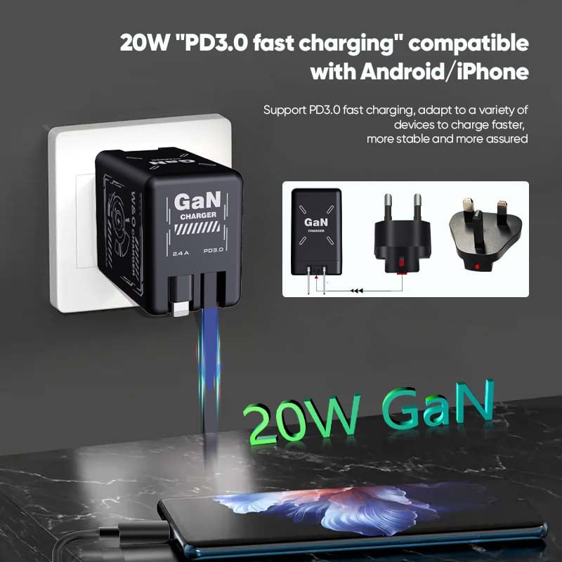 Dual PD Charger – Compact USB-C Fast Charger for Phones, Tablets & More