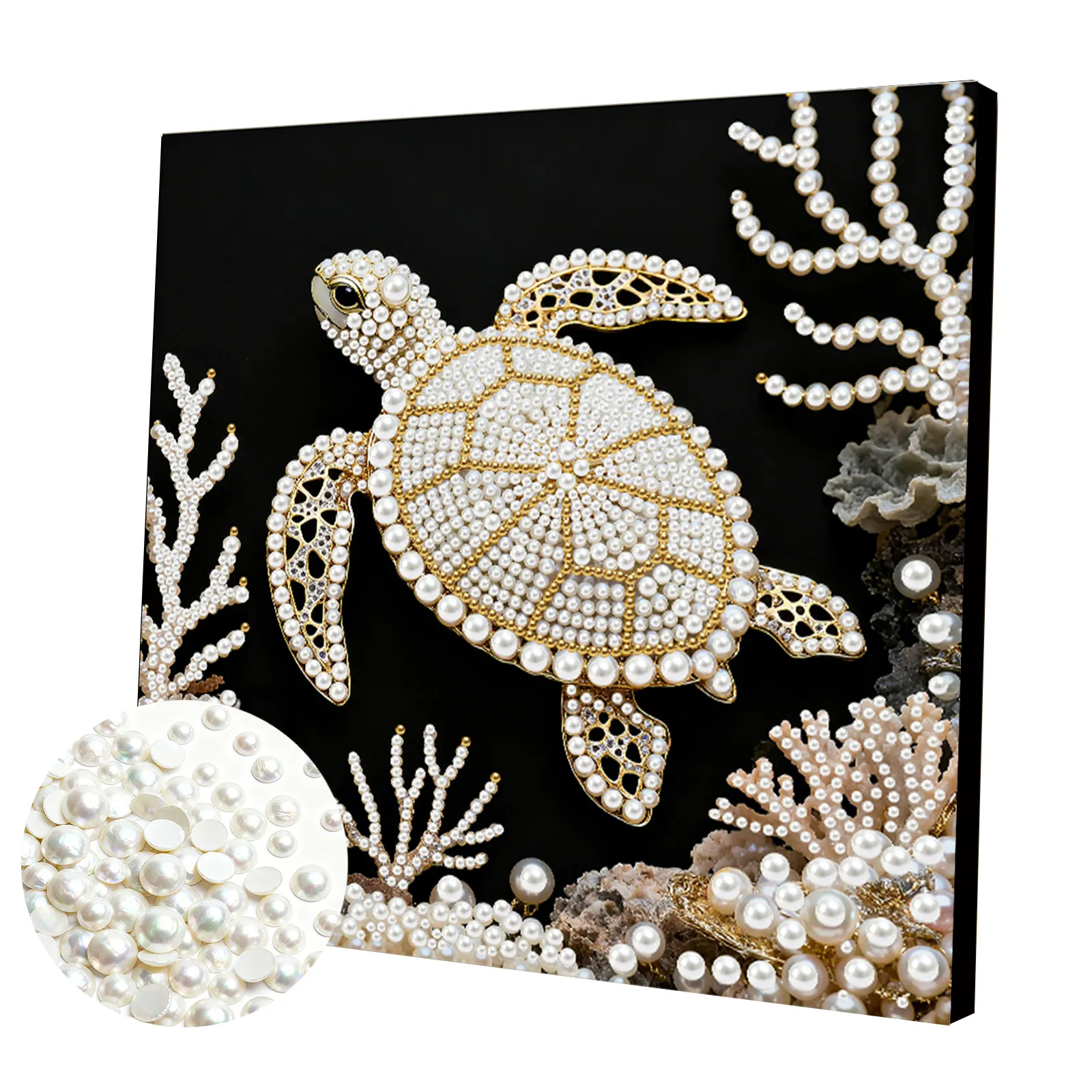 🔥 Final Day Sale:🐢Framed Sea Turtle - Pearls Painting Kit