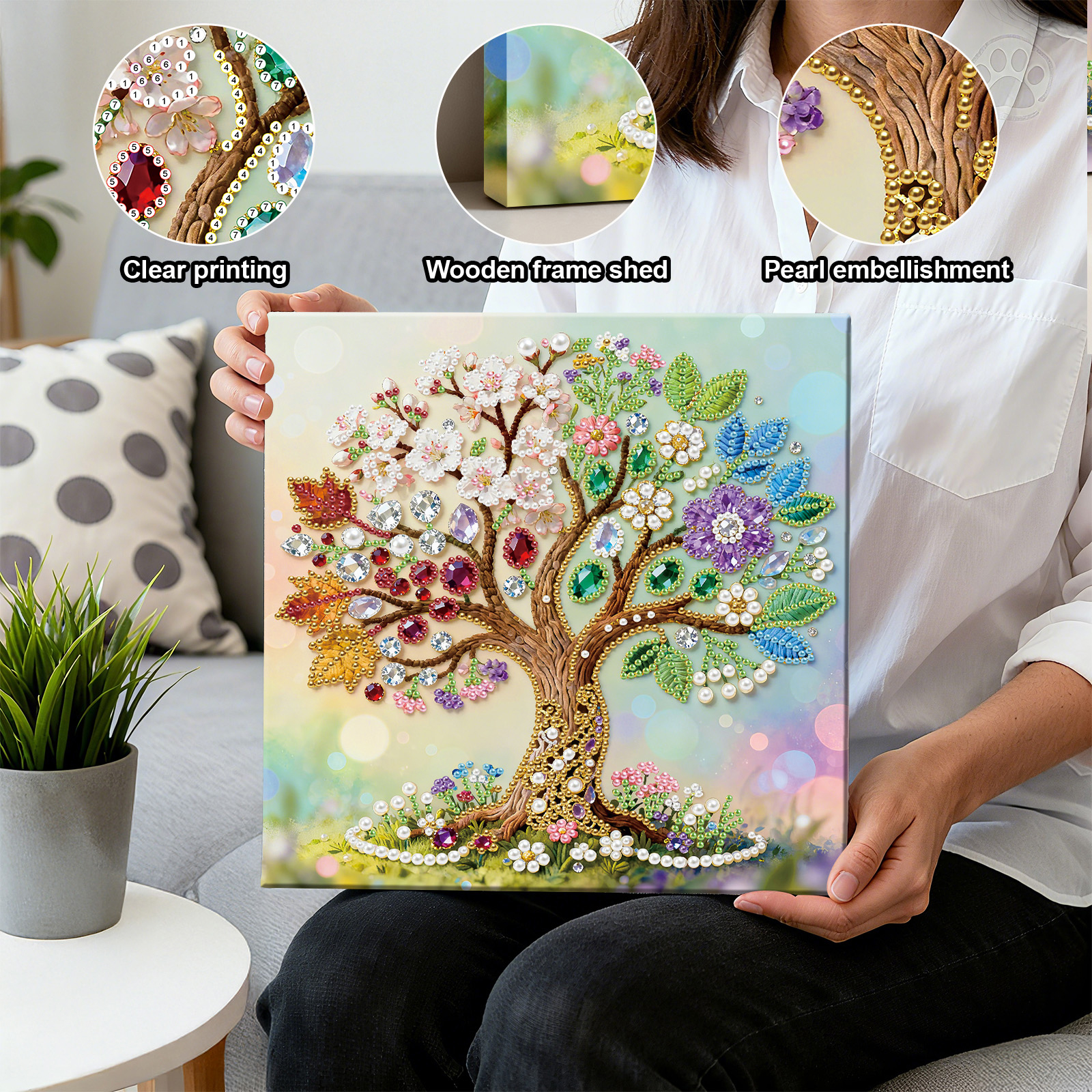 🔥 Final Day Sale:🌲Framed Tree Of Life - Pearls Painting Kit