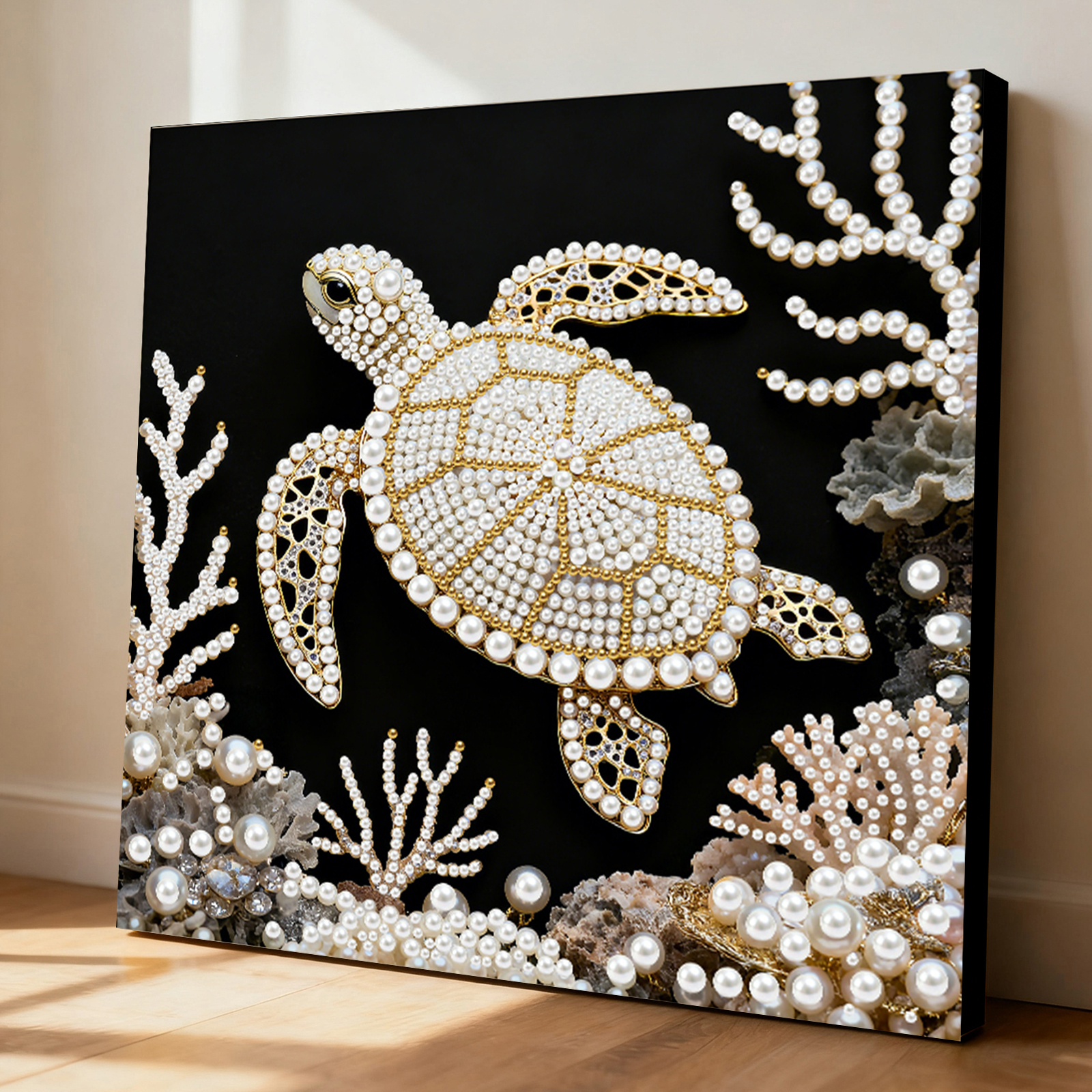 🔥 Final Day Sale:🐢Framed Sea Turtle - Pearls Painting Kit