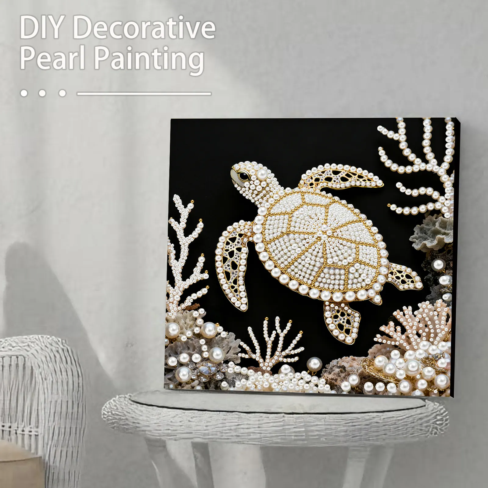 🔥 Final Day Sale:🐢Framed Sea Turtle - Pearls Painting Kit