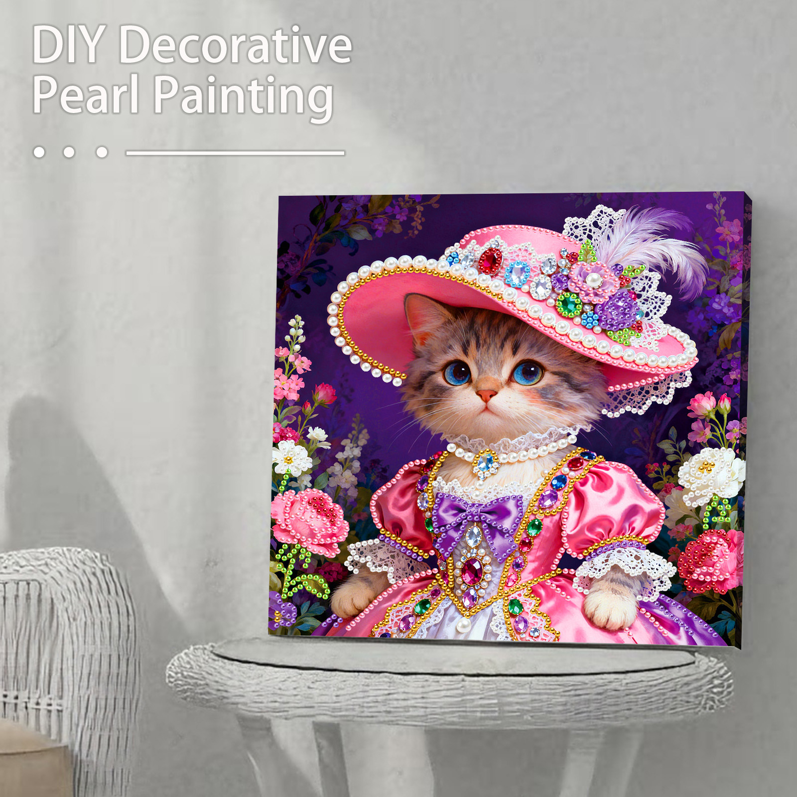 🐱Framed Cat - Pearls Painting Kit