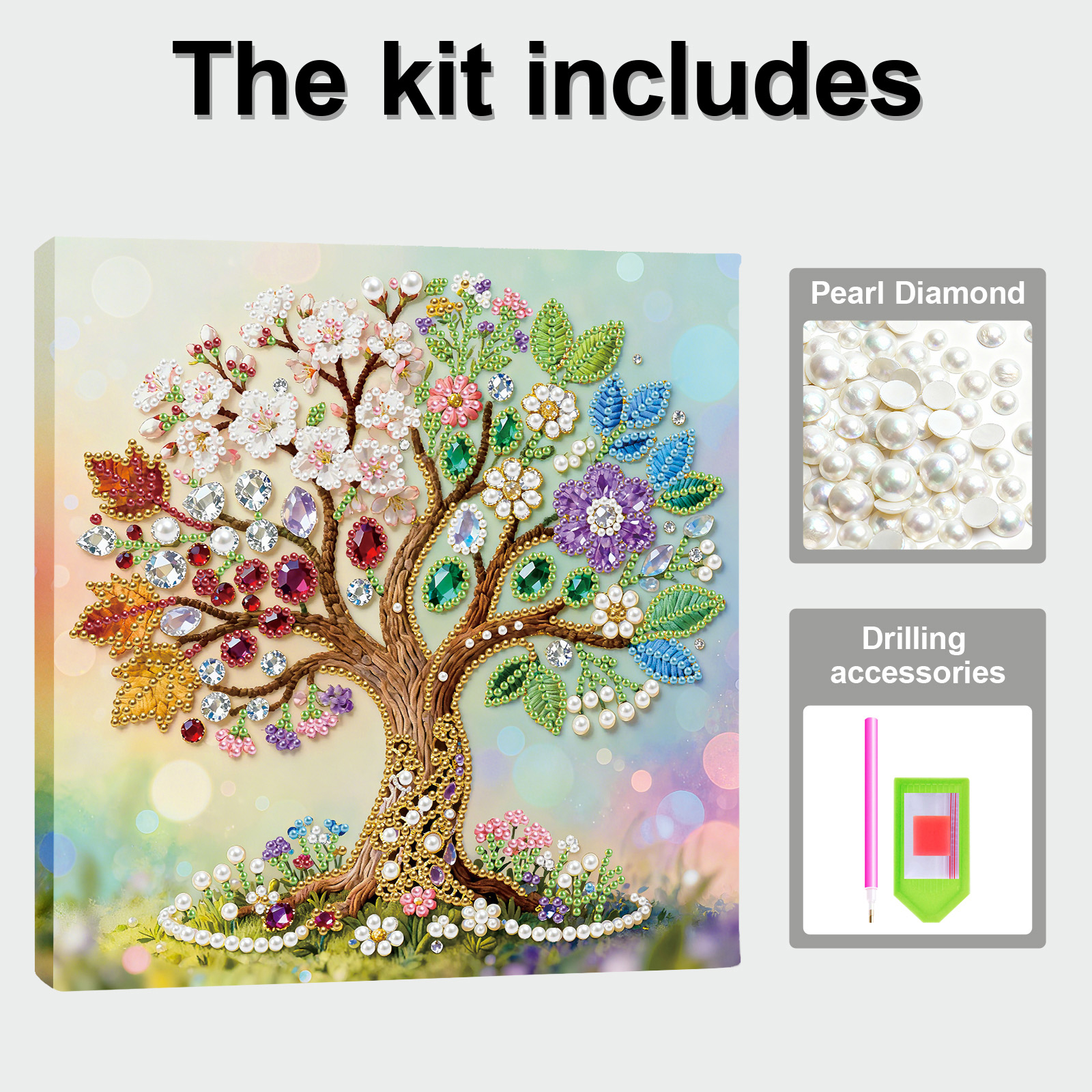 🔥 Final Day Sale:🌲Framed Tree Of Life - Pearls Painting Kit