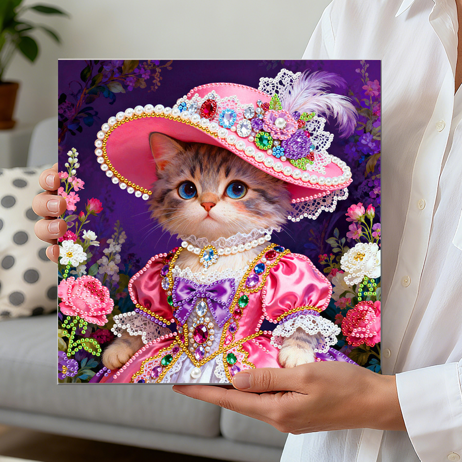 🐱Framed Cat - Pearls Painting Kit