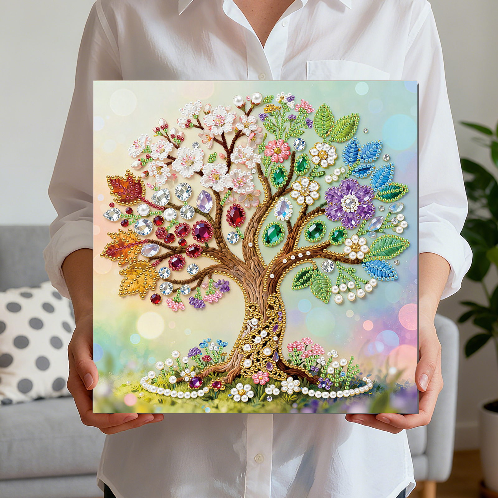 🔥 Final Day Sale:🌲Framed Tree Of Life - Pearls Painting Kit