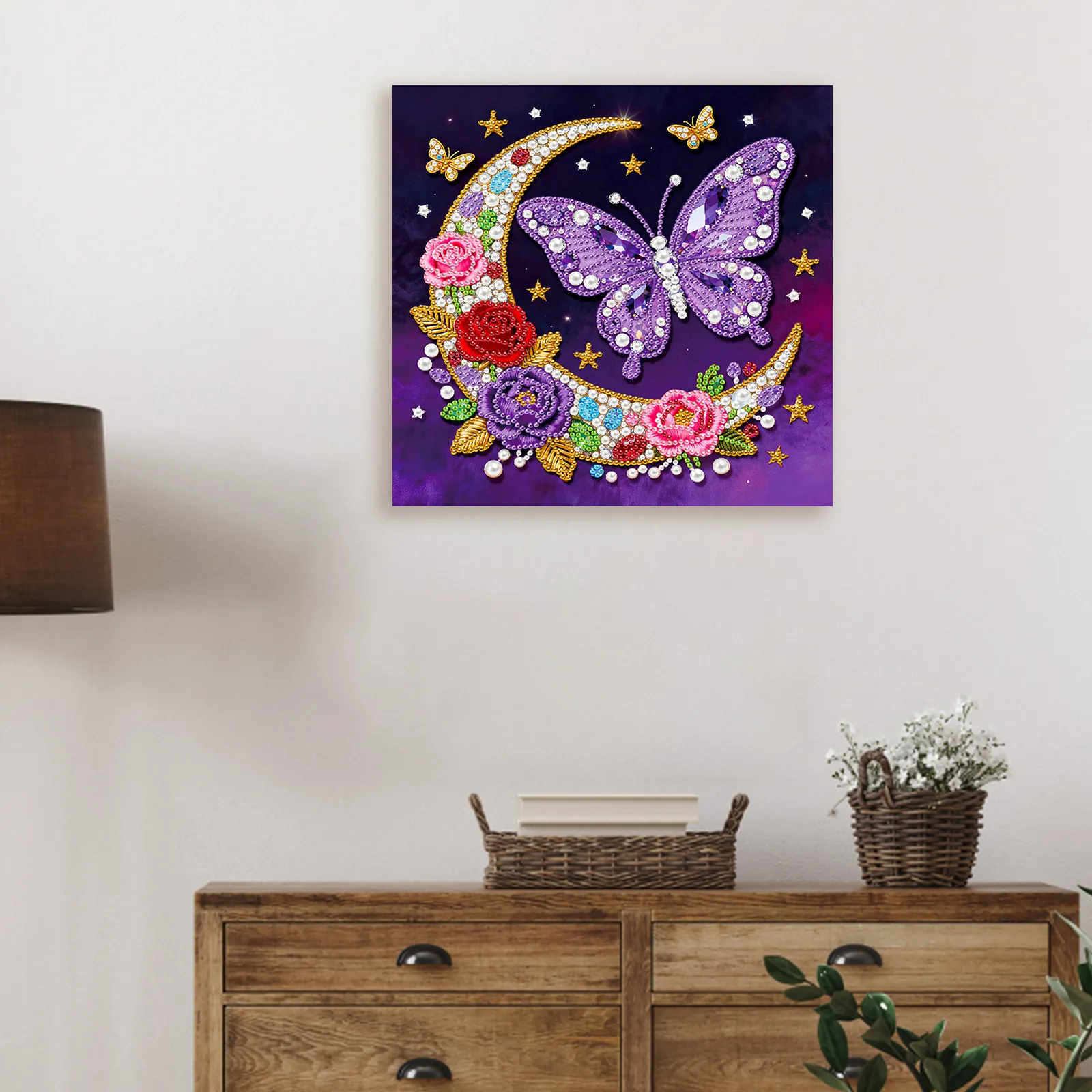 🔥 Final Day Sale:🦋Framed Moon Butterfly - Pearls Painting Kit