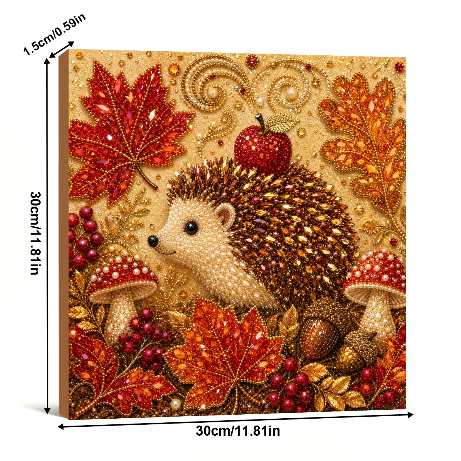🔥 Final Day Sale:🦔Framed Maple Leaf Hedgehog - Pearls Painting Kit