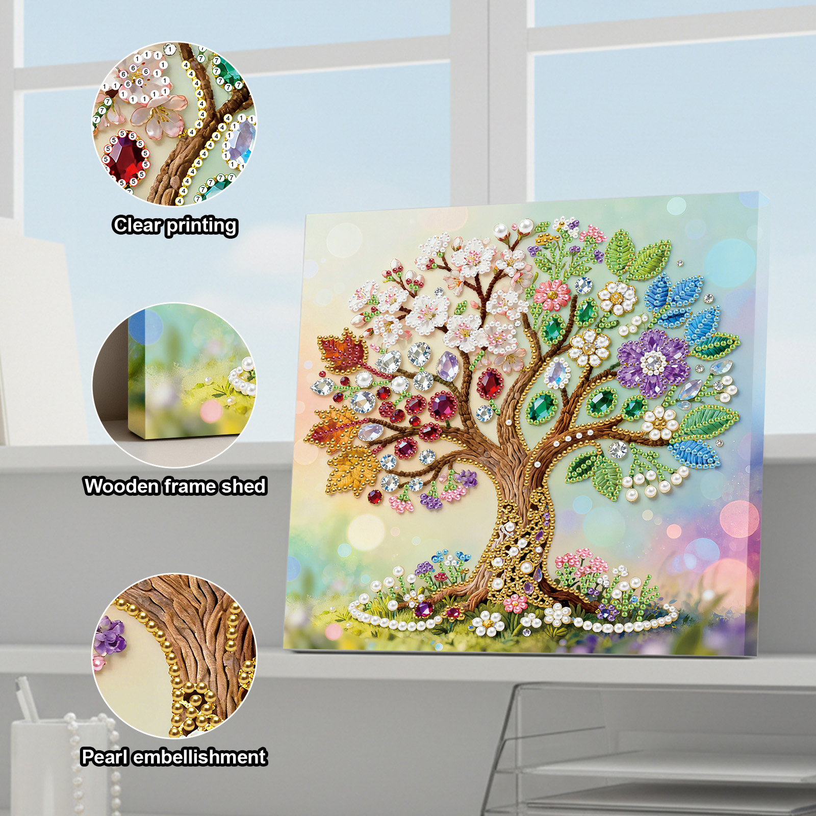 🔥 Final Day Sale:🌲Framed Tree Of Life - Pearls Painting Kit