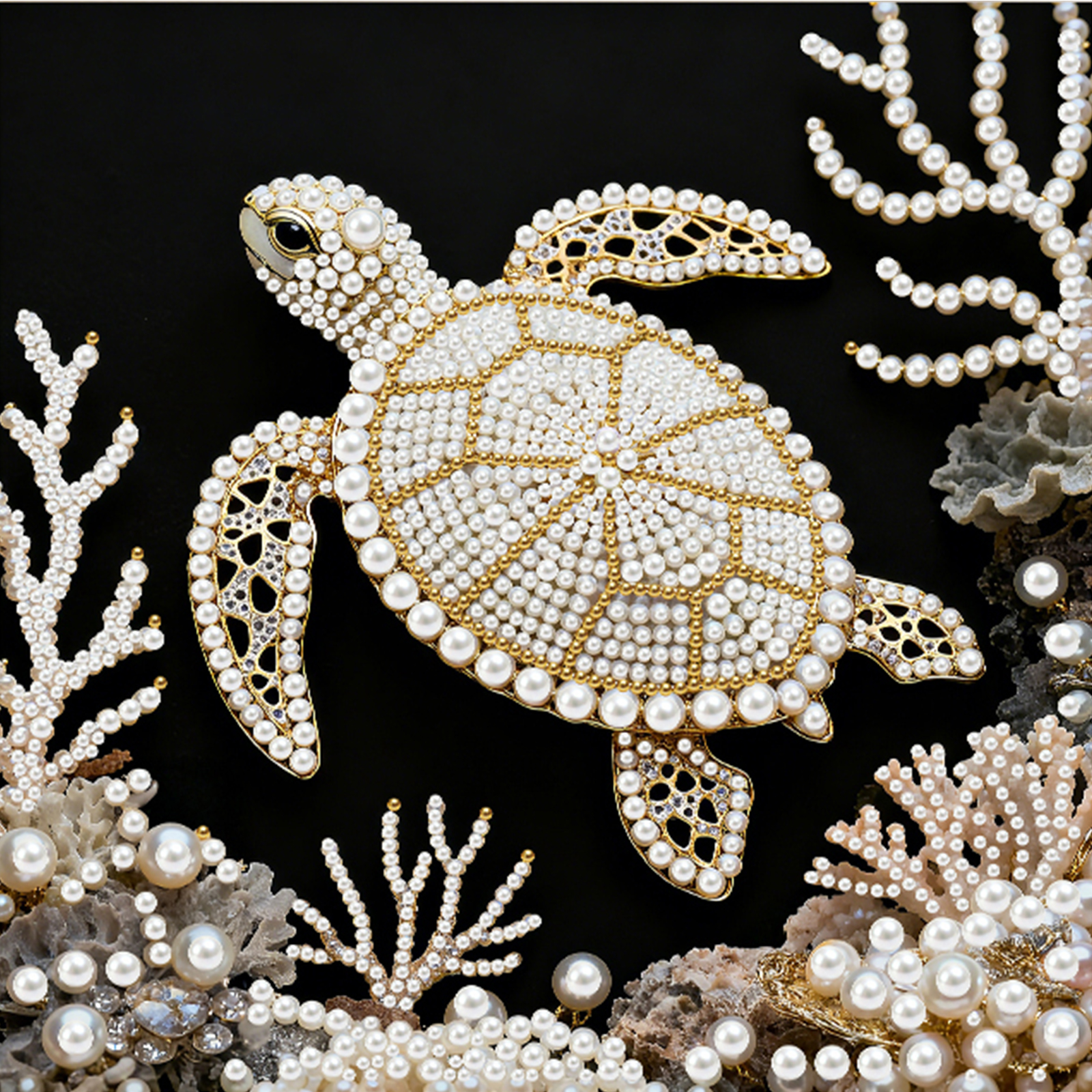 🔥 Final Day Sale:🐢Framed Sea Turtle - Pearls Painting Kit