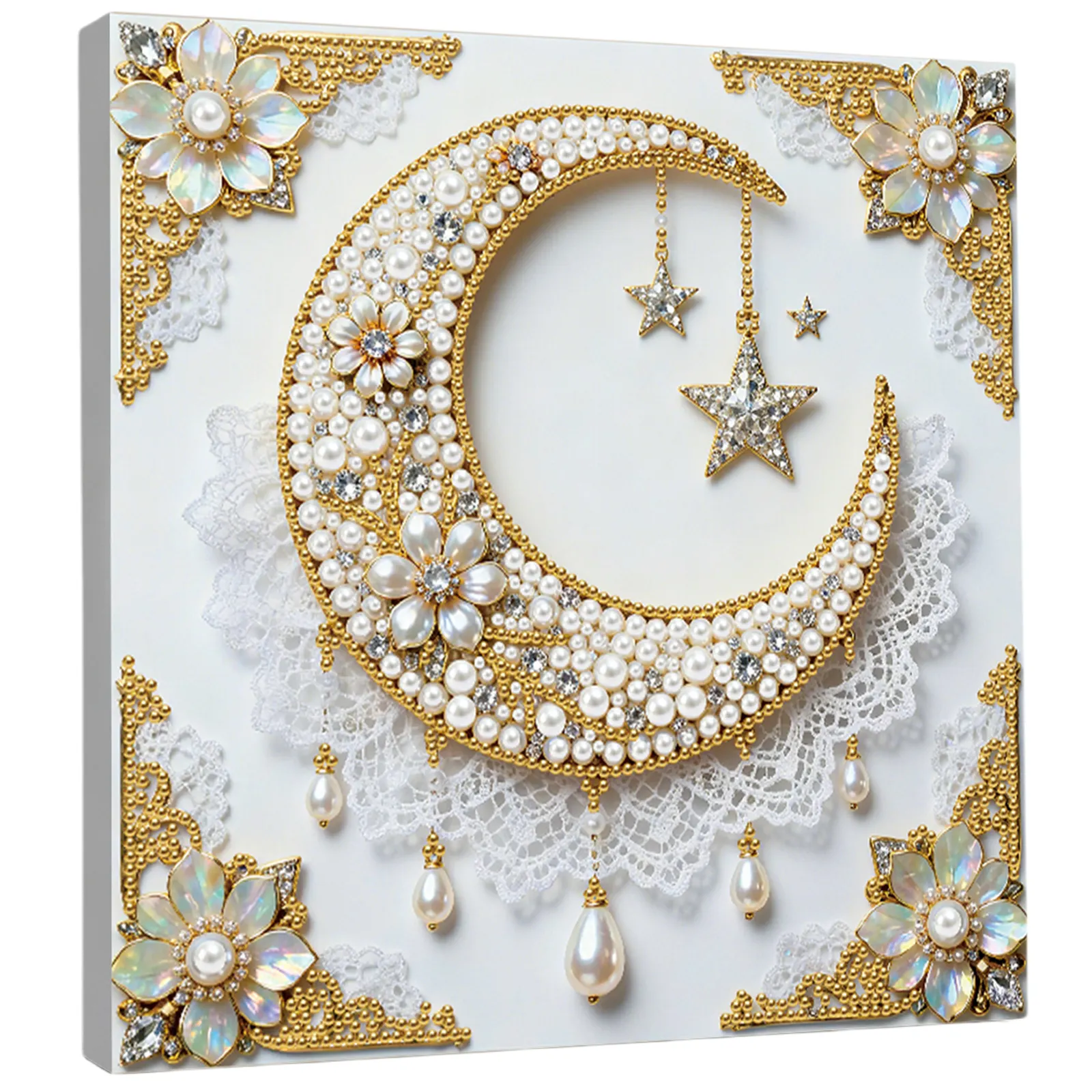 🔥 Final Day Sale:🌛Framed Stars And Moon - Pearls Painting Kit