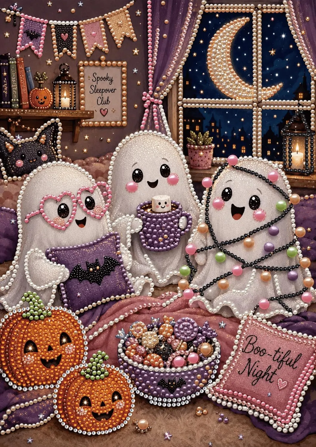 🔥 Final Day Sale:👻Cute Ghost - Pearls Painting Kit