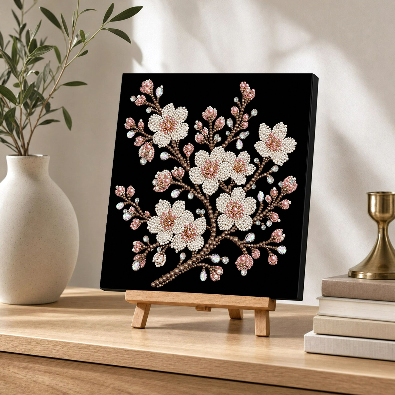 🌸Framed Plum Bossom - Pearls Painting Kit