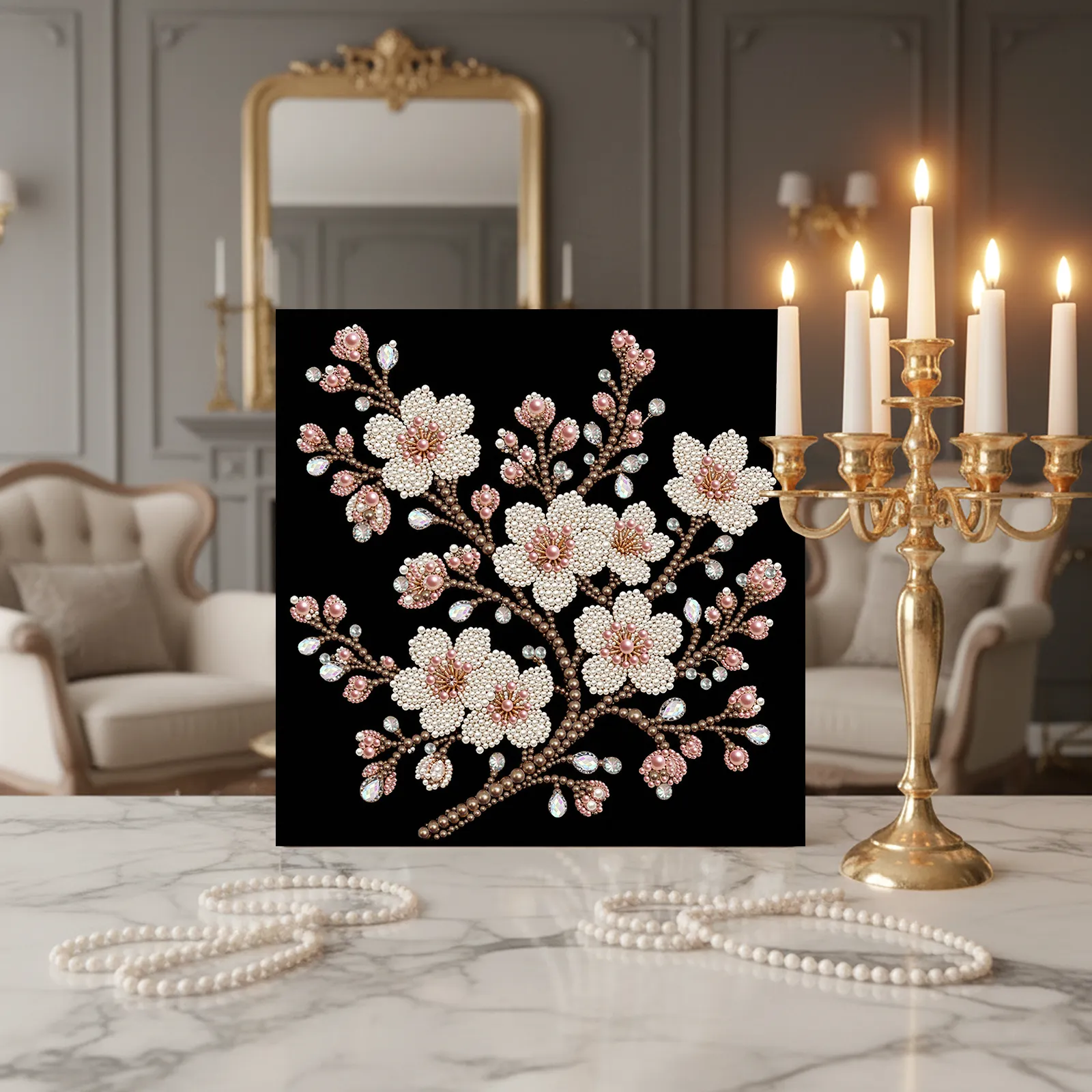 🌸Framed Plum Bossom - Pearls Painting Kit