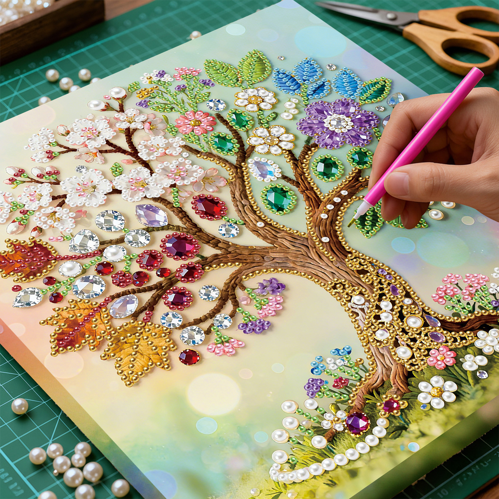 🔥 Final Day Sale:🌲Framed Tree Of Life - Pearls Painting Kit