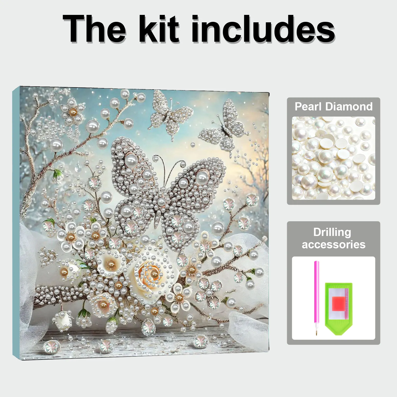 🔥 Final Day Sale:🦋Framed Butterfly - Pearls Painting Kit