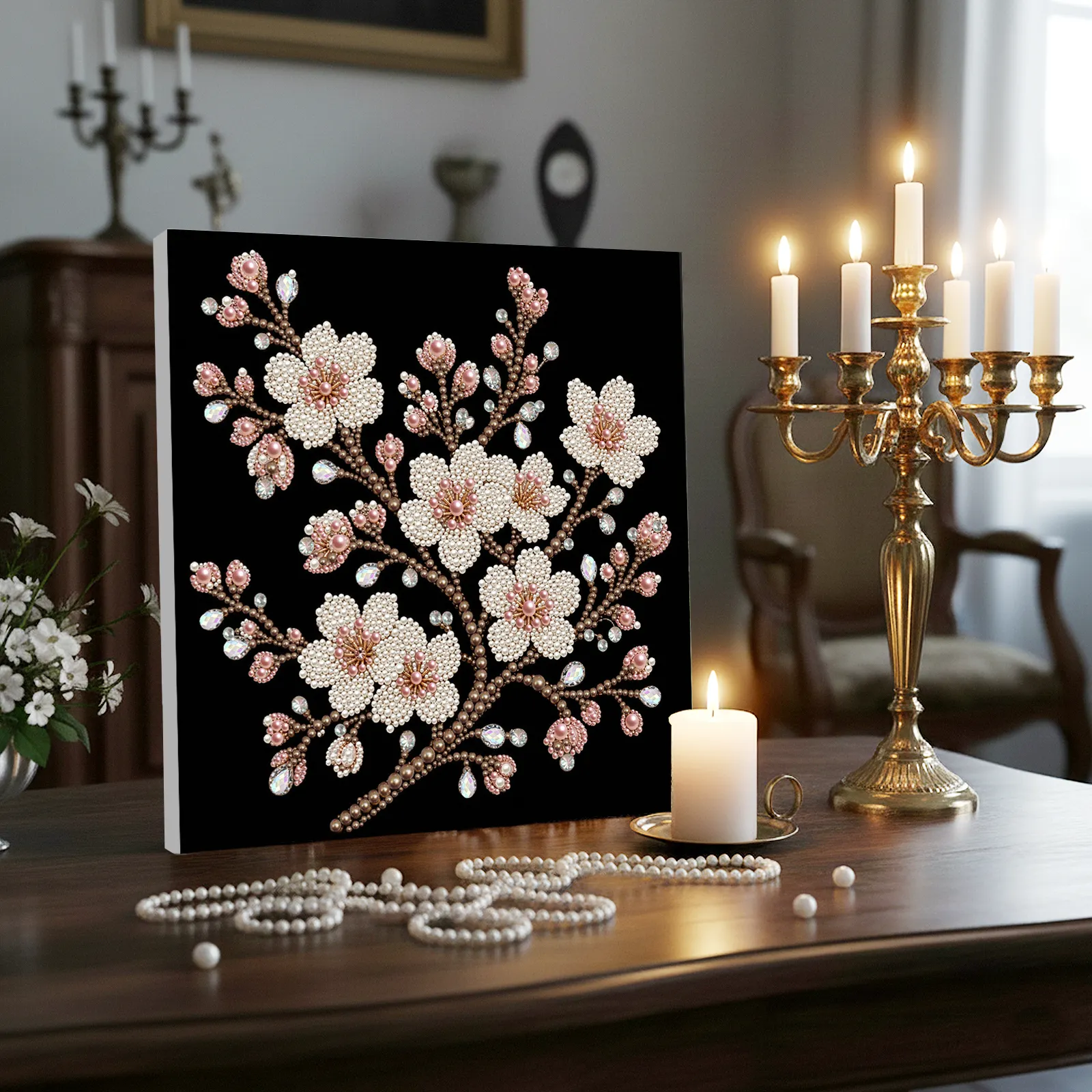 🌸Framed Plum Bossom - Pearls Painting Kit
