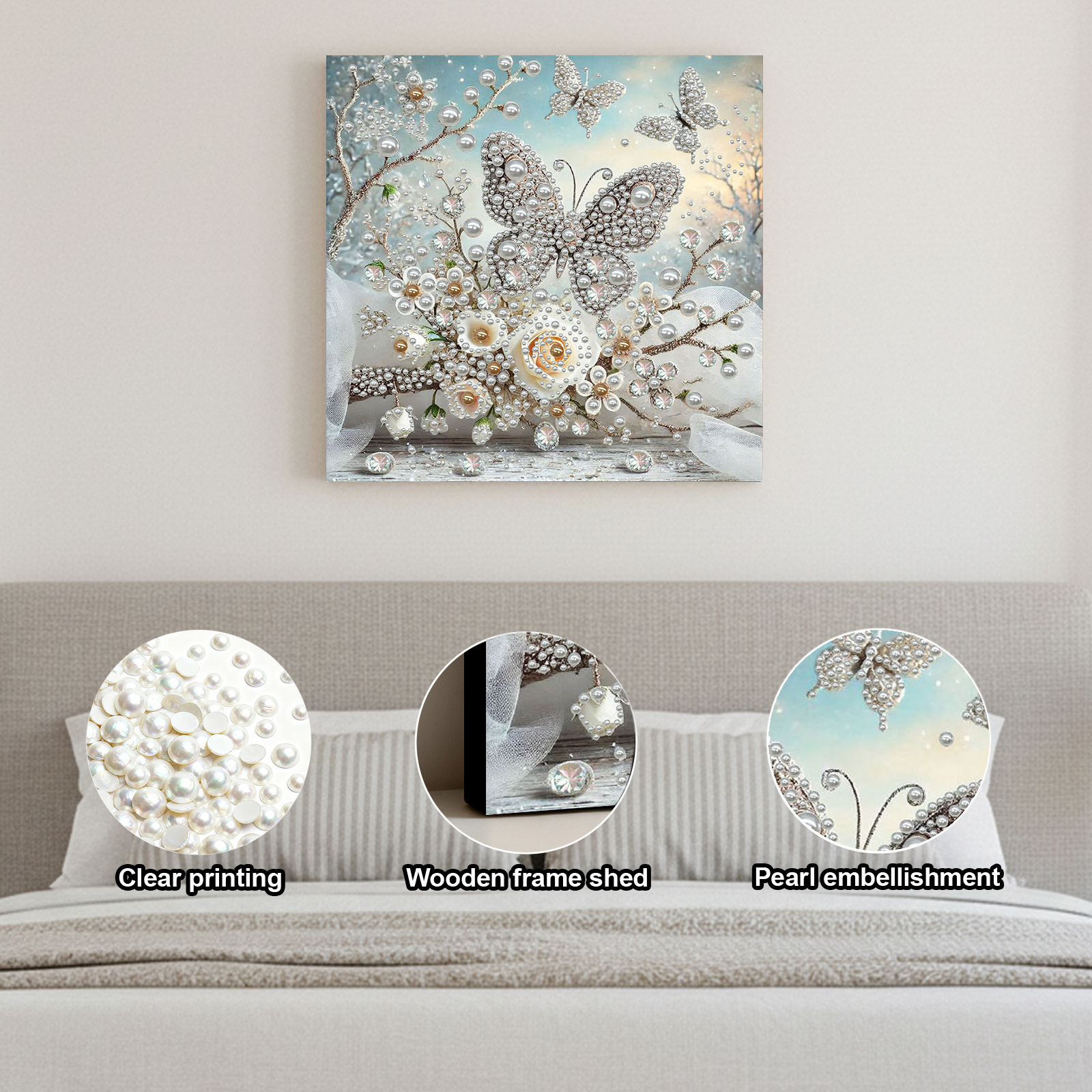 🔥 Final Day Sale:🦋Framed Butterfly - Pearls Painting Kit