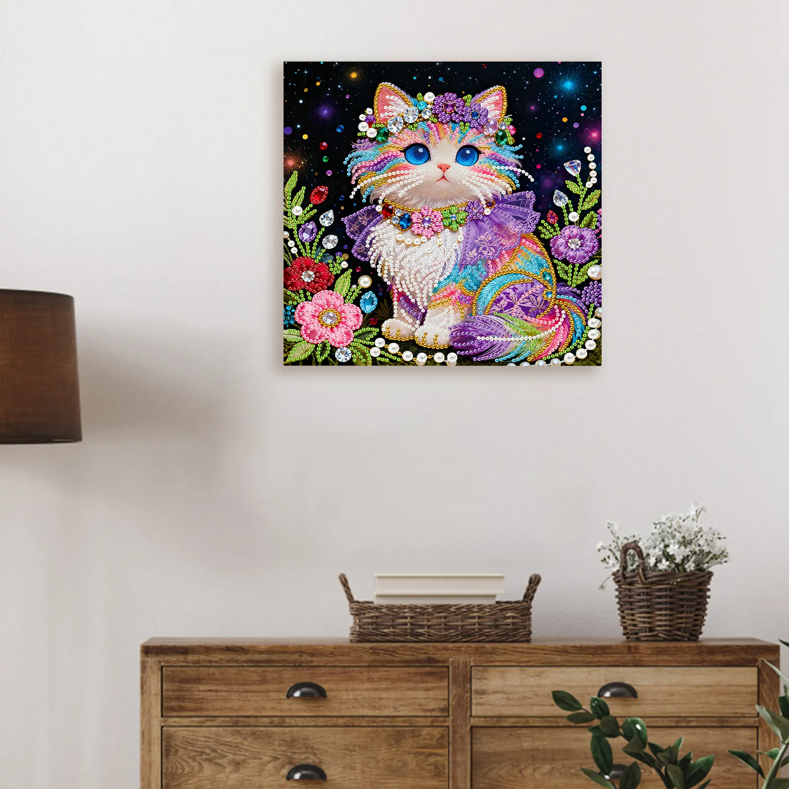 🔥 Final Day Sale:🐱Framed Cat - Pearls Painting Kit