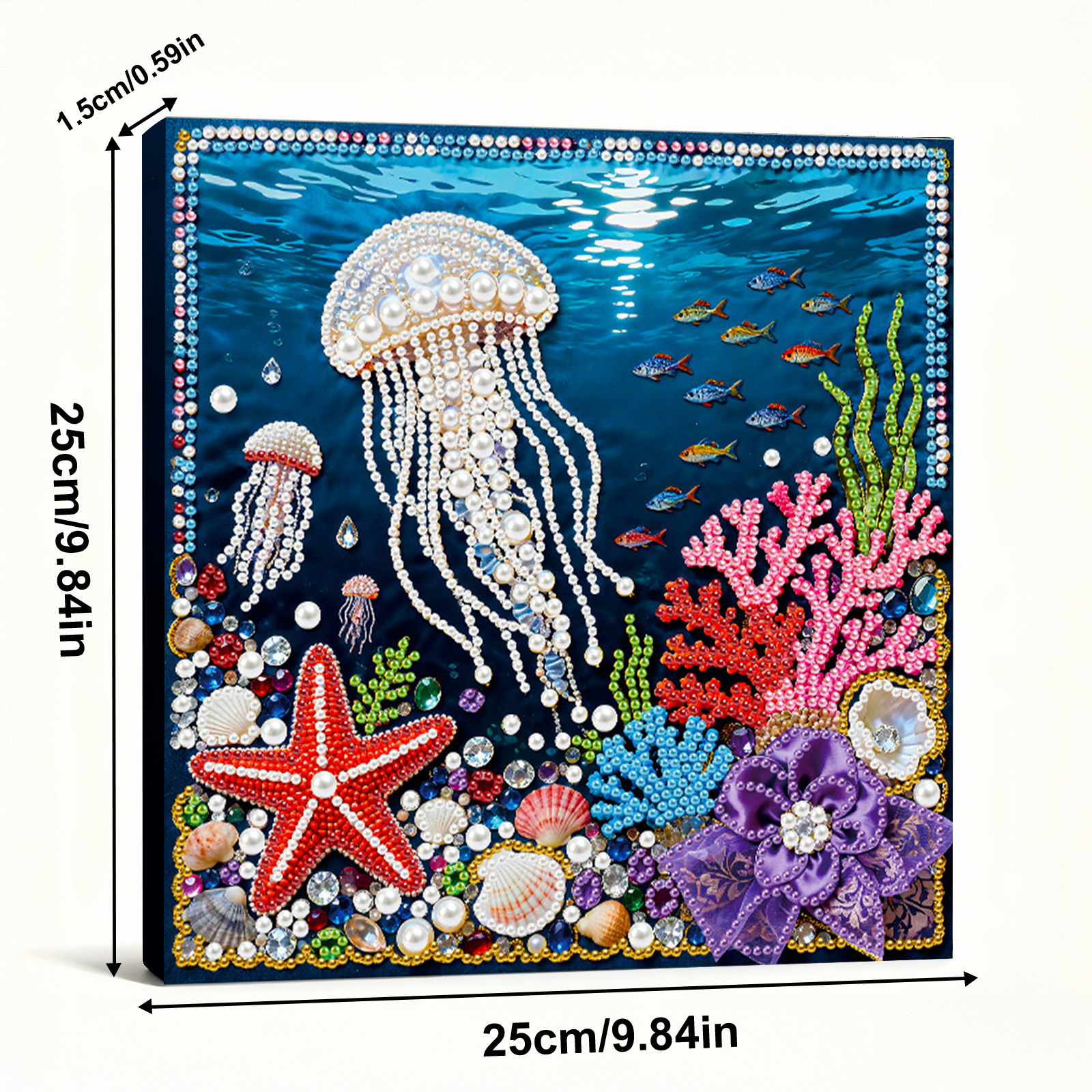 🔥 Final Day Sale:🪼Framed Jellyfish - Pearls Painting Kit