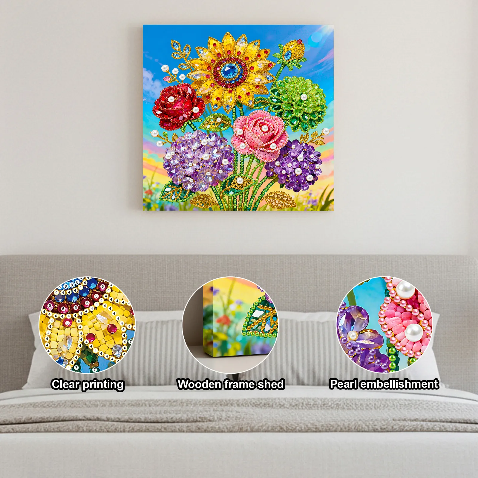 🔥 Final Day Sale:🌻Framed Sunflower - Pearls Painting Kit