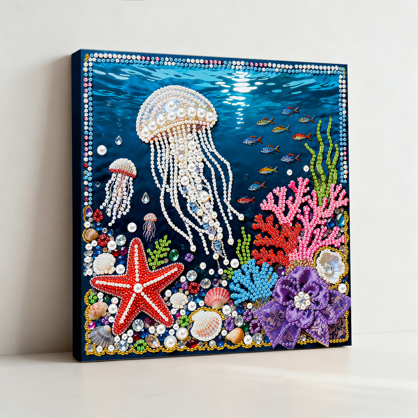 🔥 Final Day Sale:🪼Framed Jellyfish - Pearls Painting Kit