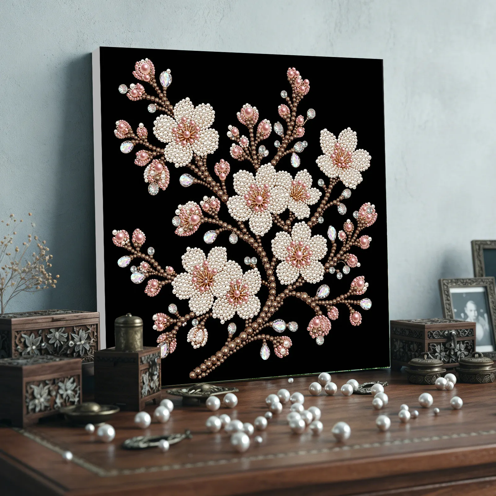 🌸Framed Plum Bossom - Pearls Painting Kit