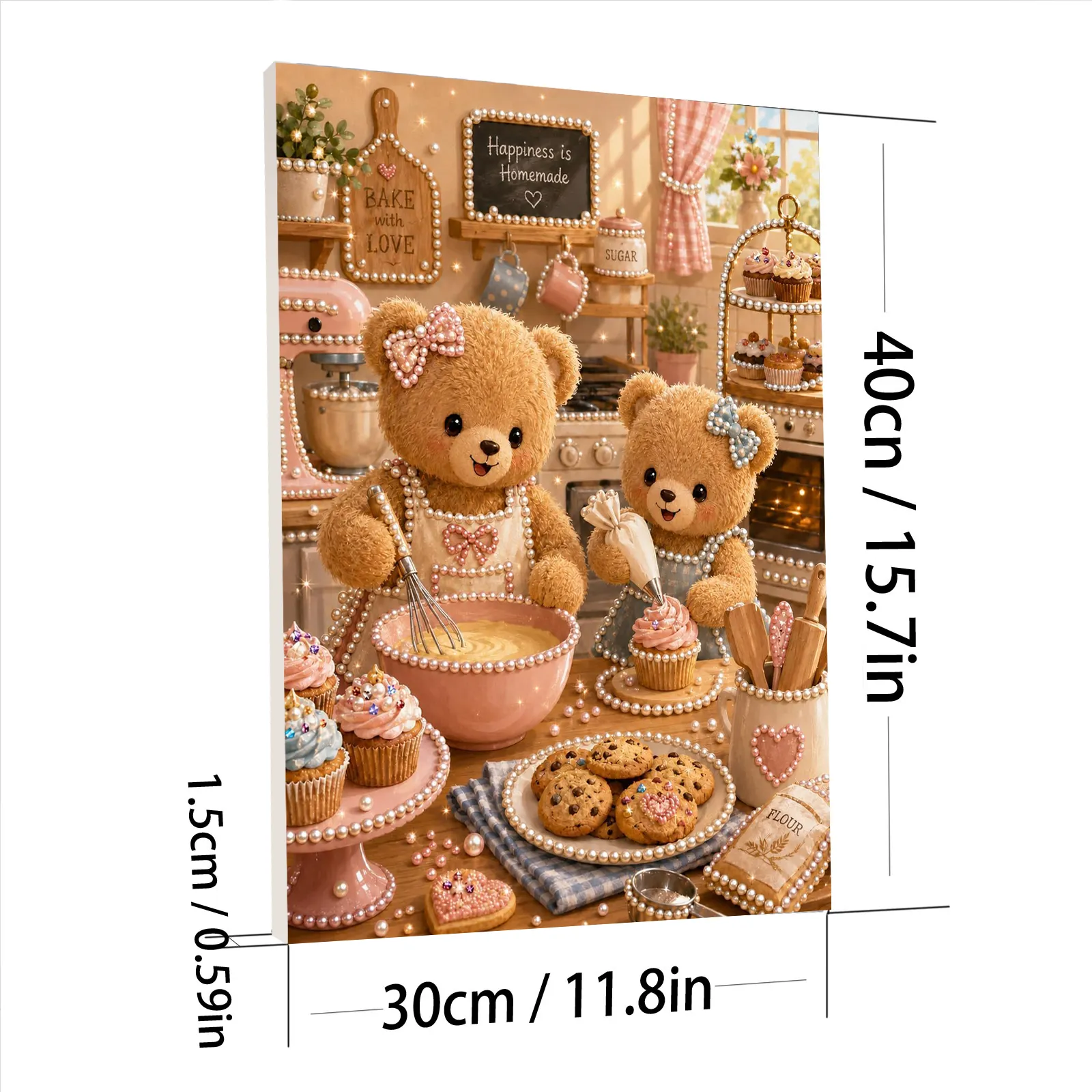 🔥 Final Day Sale:🧸Framed Baking Bear-Pearls Painting Kit