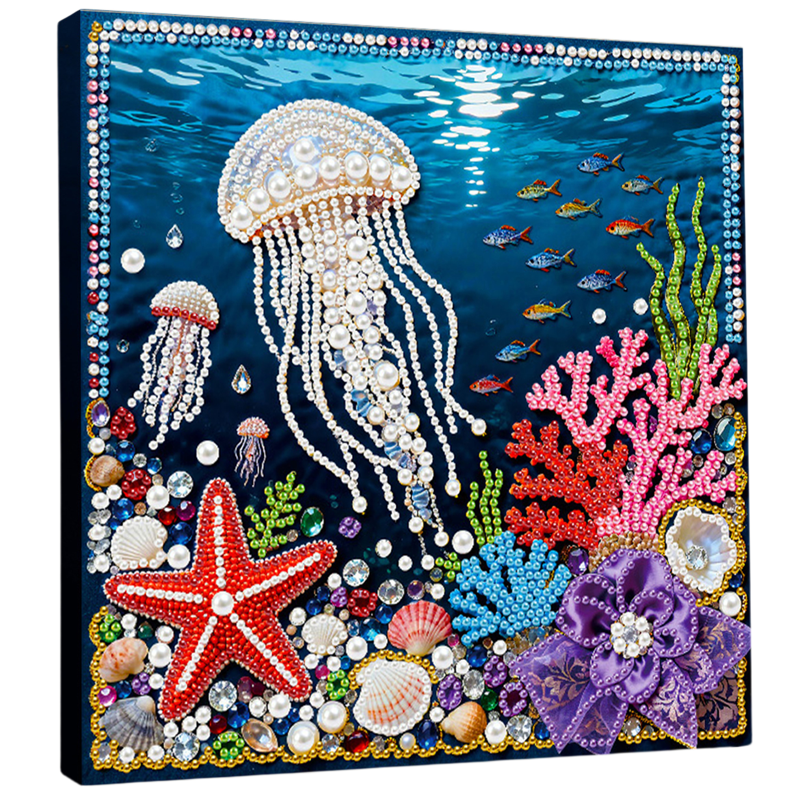 🔥 Final Day Sale:🪼Framed Jellyfish - Pearls Painting Kit