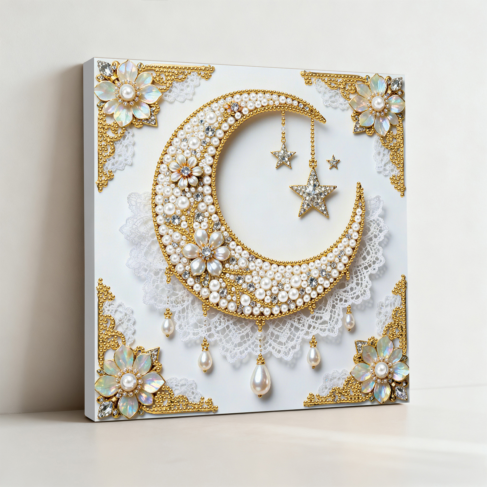 🔥 Final Day Sale:🌛Framed Stars And Moon - Pearls Painting Kit