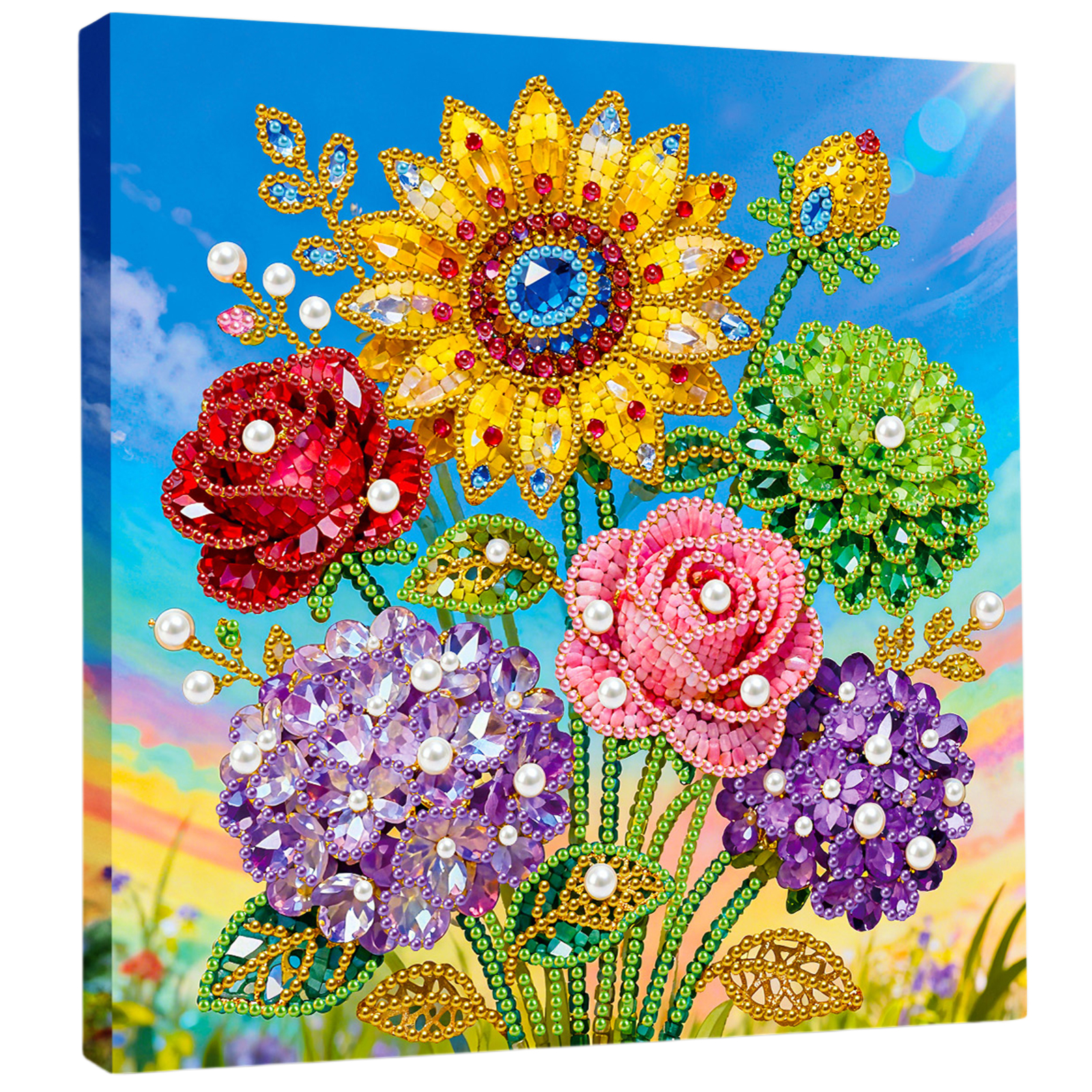 🔥 Final Day Sale:🌻Framed Sunflower - Pearls Painting Kit